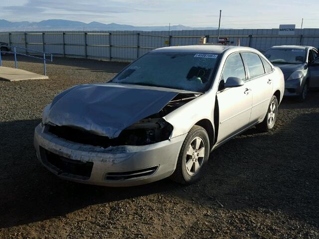 2G1WT58N279354156 - 2007 CHEVROLET IMPALA LT SILVER photo 2