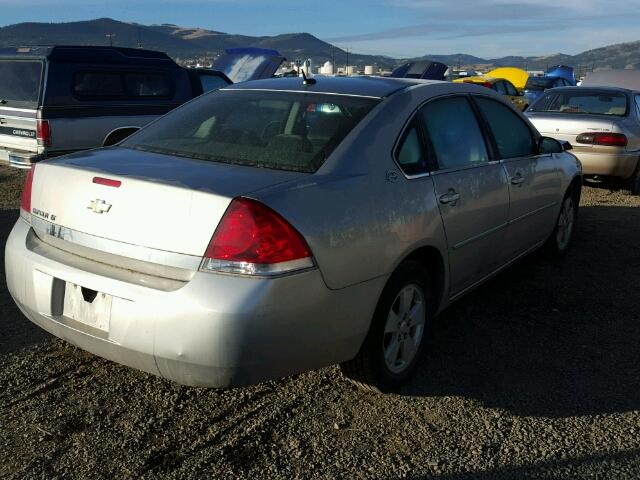 2G1WT58N279354156 - 2007 CHEVROLET IMPALA LT SILVER photo 4