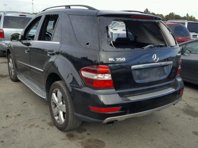 4JGBB8GB2BA724953 - 2011 MERCEDES-BENZ ML 350 4MA BLACK photo 3