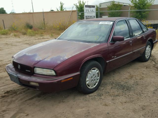 2G4WB52K5T1485305 - 1996 BUICK REGAL CUST MAROON photo 2