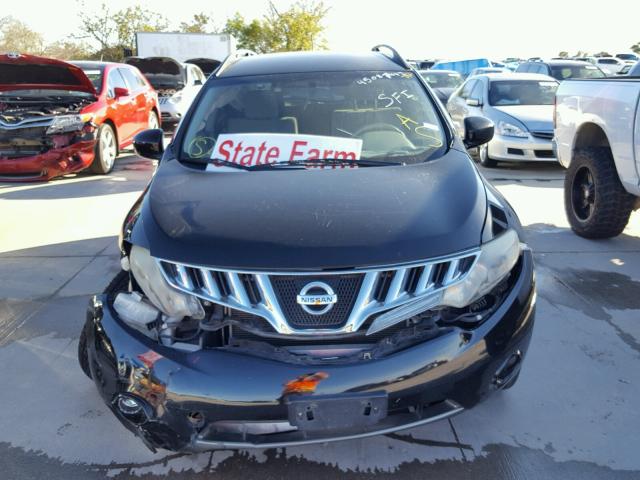 JN8AZ18U49W015610 - 2009 NISSAN MURANO BLACK photo 9