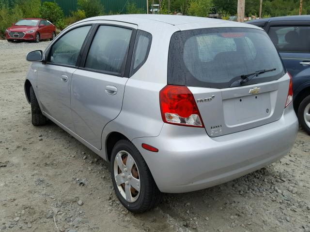 KL1TD66697B763317 - 2007 CHEVROLET AVEO BASE Gümüş foto 3