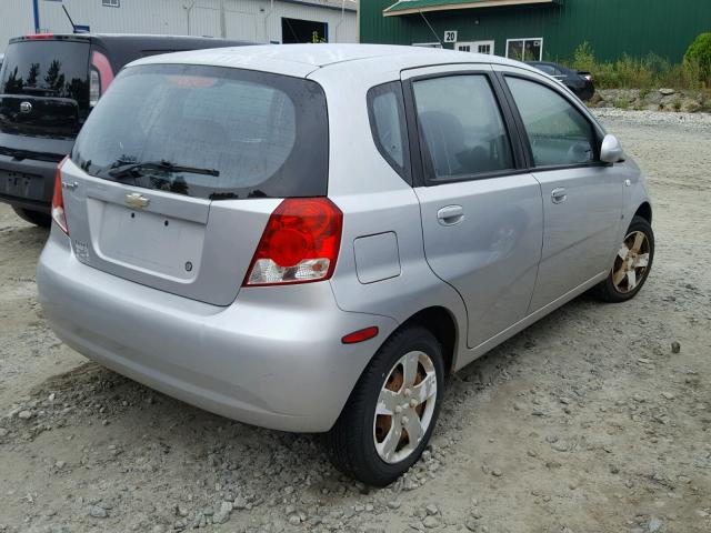 KL1TD66697B763317 - 2007 CHEVROLET AVEO BASE Gümüş foto 4