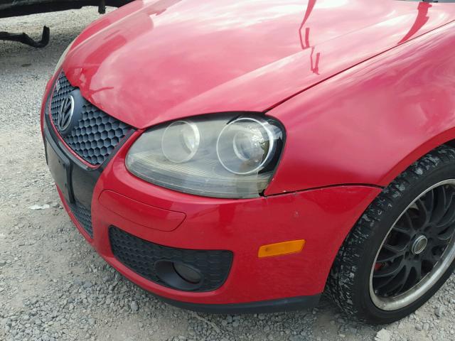 WVWHV71K17W113329 - 2007 VOLKSWAGEN NEW GTI RED photo 9