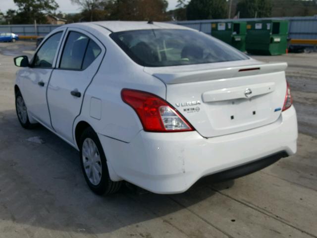 3N1CN7AP2GL880797 - 2016 NISSAN VERSA S WHITE photo 3