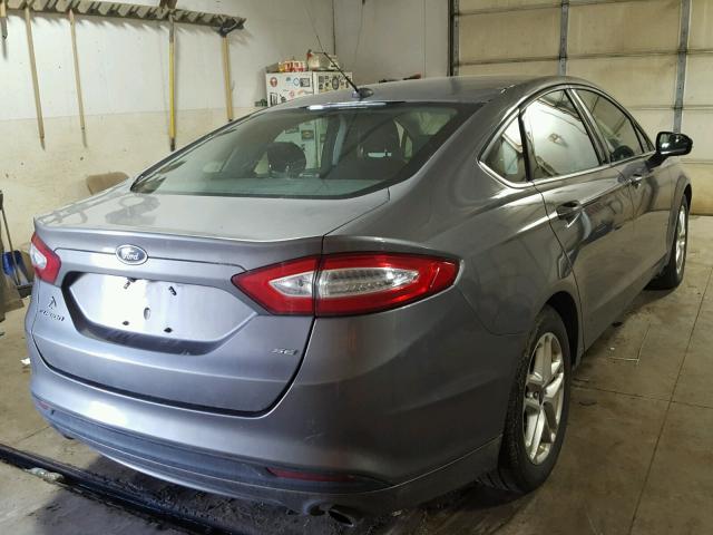 3FA6P0H75DR290707 - 2013 FORD FUSION GRAY photo 4