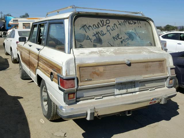 1JCNJ15N6DT056072 - 1983 JEEP WAGONEER WHITE photo 3