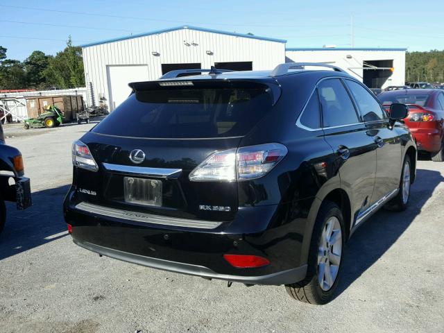 2T2ZK1BA4AC028903 - 2010 LEXUS RX 350 BLACK photo 4