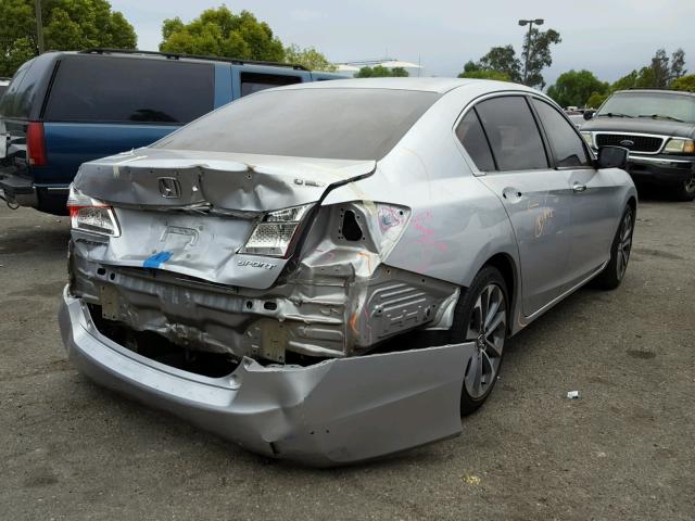 1HGCR2F5XFA145097 - 2015 HONDA ACCORD SPO SILVER photo 4