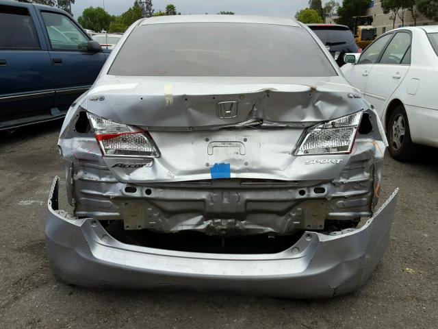 1HGCR2F5XFA145097 - 2015 HONDA ACCORD SPO SILVER photo 9