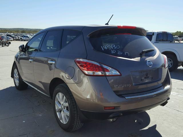 JN8AZ1MU1BW067580 - 2011 NISSAN MURANO S BROWN photo 3