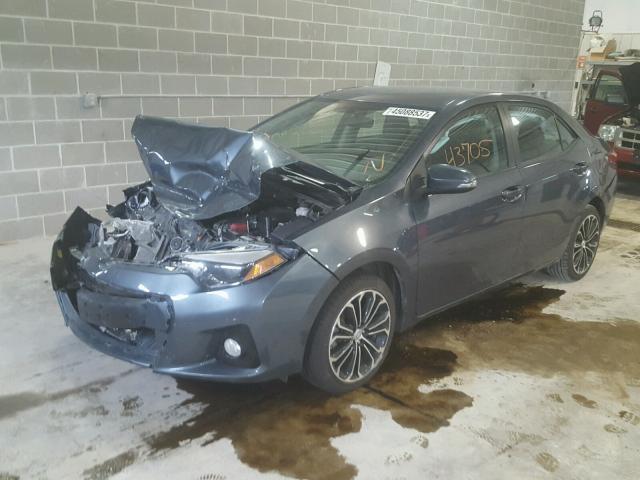 5YFBURHE0FP296427 - 2015 TOYOTA COROLLA L GRAY photo 2