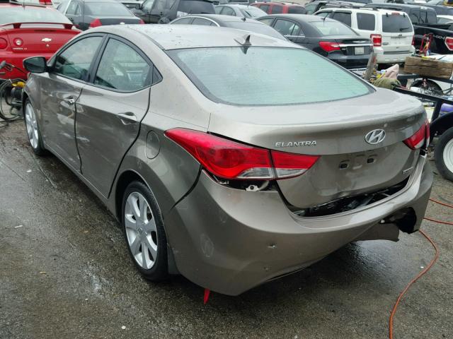 5NPDH4AE3DH416855 - 2013 HYUNDAI ELANTRA TAN photo 3