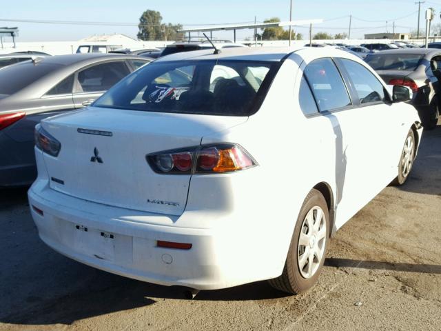 JA32U2FU9FU015180 - 2015 MITSUBISHI LANCER ES WHITE photo 4