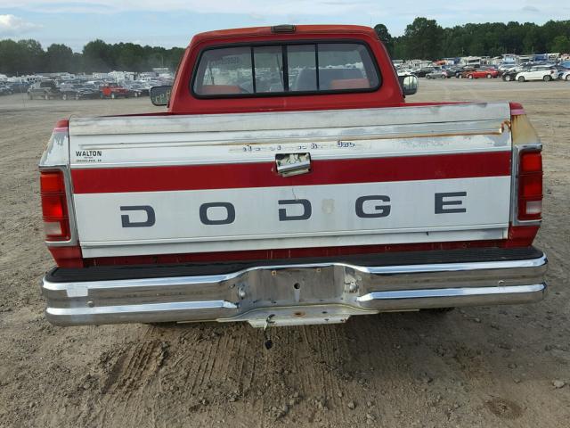 1B7GE16YXMS236541 - 1991 DODGE RAM RED photo 6