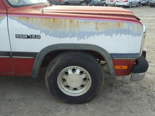 1B7GE16YXMS236541 - 1991 DODGE RAM RED photo 9