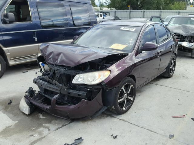 KMHDU46D18U282558 - 2008 HYUNDAI ELANTRA GL PURPLE photo 2