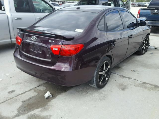 KMHDU46D18U282558 - 2008 HYUNDAI ELANTRA GL PURPLE photo 4