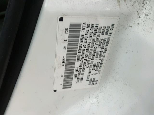 5FNRL18043B126540 - 2003 HONDA ODYSSEY WHITE photo 10