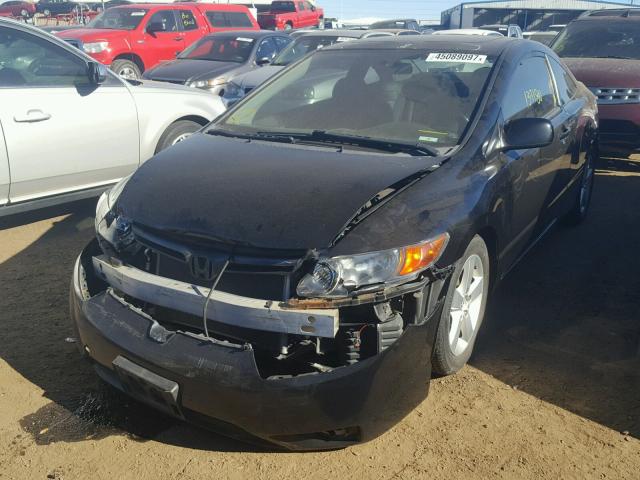 2HGFG12978H576314 - 2008 HONDA CIVIC BLACK photo 2