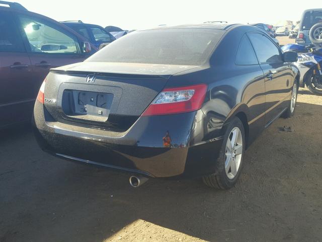 2HGFG12978H576314 - 2008 HONDA CIVIC BLACK photo 4