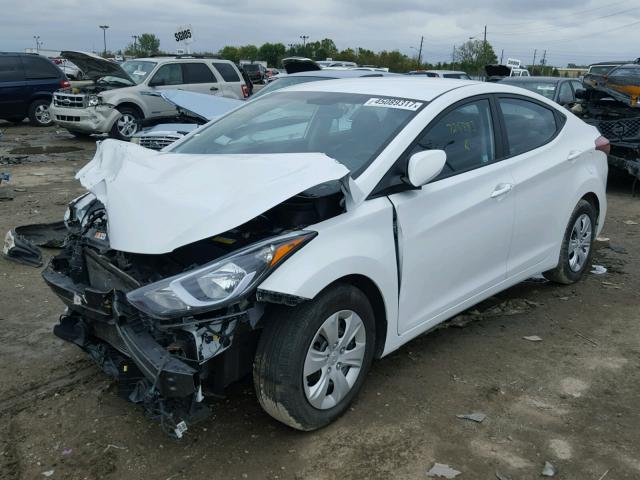 5NPDH4AE2GH725883 - 2016 HYUNDAI ELANTRA SE WHITE photo 2