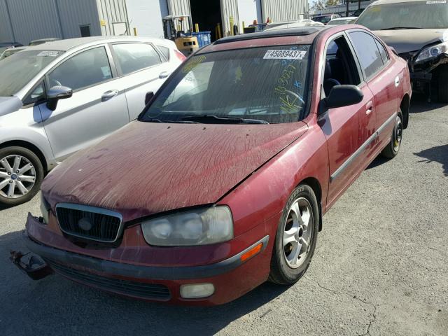 KMHDN45DX3U562938 - 2003 HYUNDAI ELANTRA GL MAROON photo 2