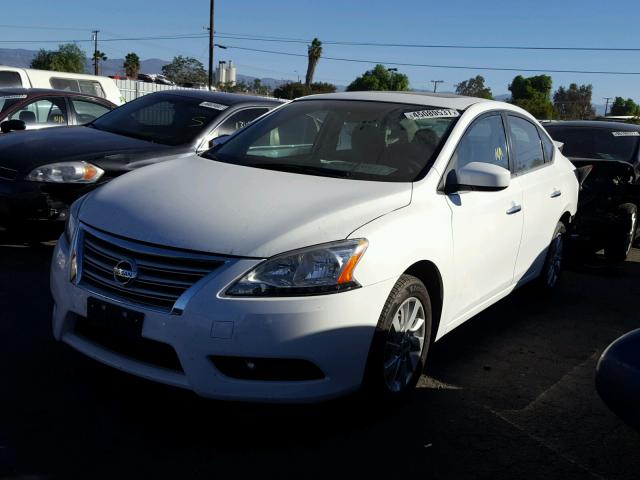 3N1AB7AP6FY342928 - 2015 NISSAN SENTRA S WHITE photo 2