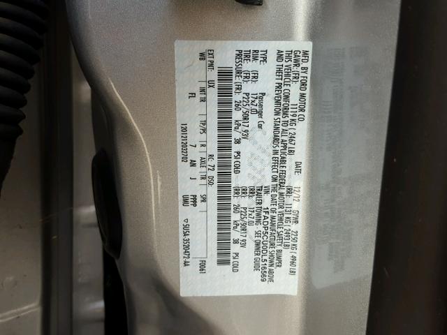 1FADP5CU0DL516569 - 2013 FORD C-MAX PREM SILVER photo 10