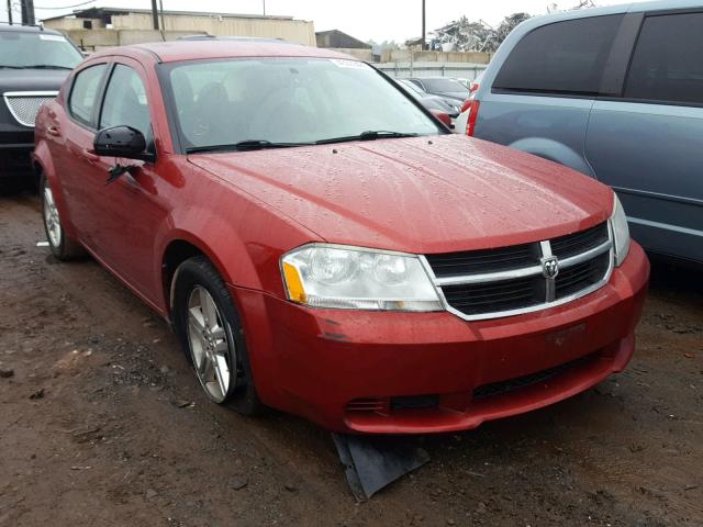 1B3CC1FB9AN196352 - 2010 DODGE AVENGER EX RED photo 1