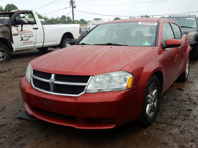 1B3CC1FB9AN196352 - 2010 DODGE AVENGER EX RED photo 2