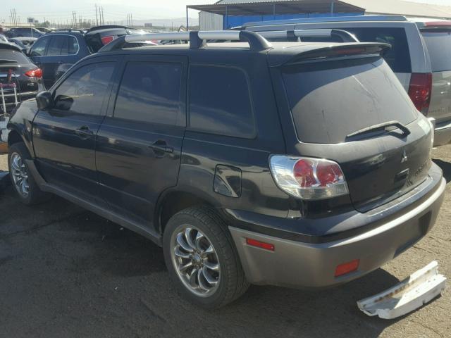 JA4LX41G93U058045 - 2003 MITSUBISHI OUTLANDER BLACK photo 3