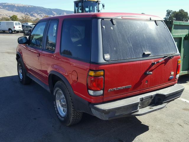 1FMCU22X2VUD17362 - 1997 FORD EXPLORER RED photo 3