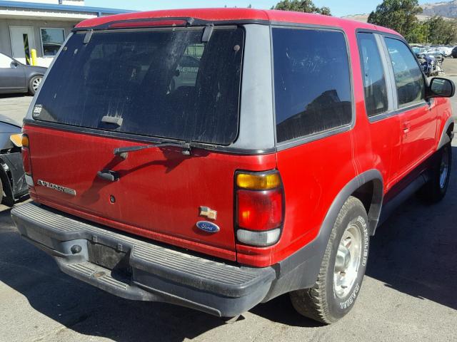 1FMCU22X2VUD17362 - 1997 FORD EXPLORER RED photo 4