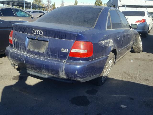 WAUDH68D41A094428 - 2001 AUDI A4 BLUE photo 4