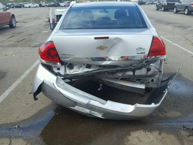 2G1WF5EK1B1252050 - 2011 CHEVROLET IMPALA LS SILVER photo 9