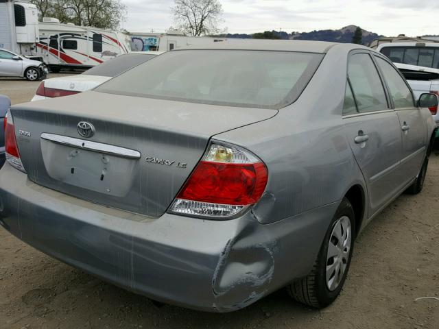 4T1BE32K65U611513 - 2005 TOYOTA CAMRY LE GRAY photo 4