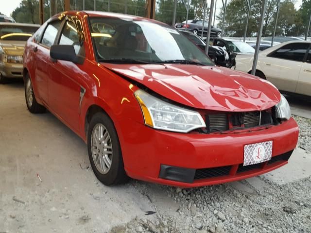 1FAHP35N38W158738 - 2008 FORD FOCUS SE RED photo 1