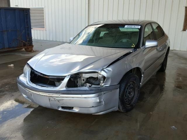 2G1WF52E959360095 - 2005 CHEVROLET IMPALA SILVER photo 2