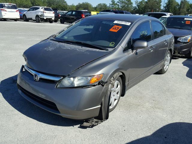 2HGFA15588H353385 - 2008 HONDA CIVIC LX GRAY photo 2