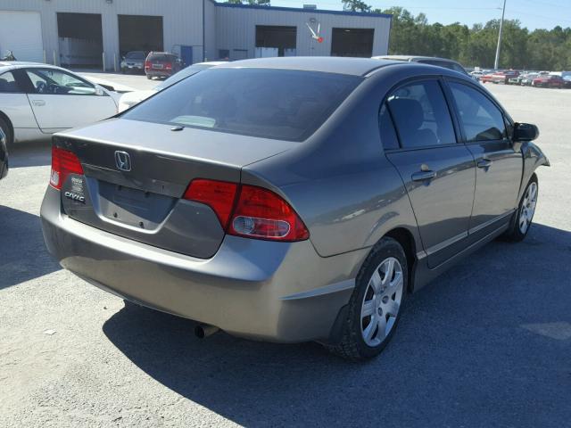 2HGFA15588H353385 - 2008 HONDA CIVIC LX GRAY photo 4