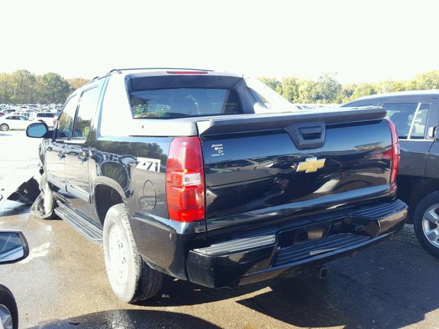 3GNFK12387G120949 - 2007 CHEVROLET AVALANCHE BLACK photo 3