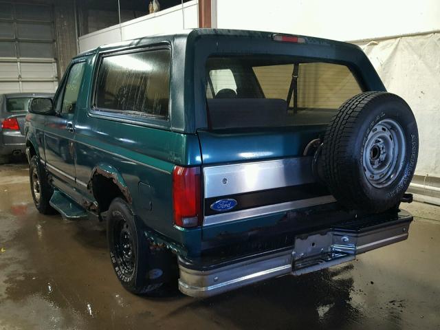 1FMEU15NXTLA52495 - 1996 FORD BRONCO U10 GREEN photo 3