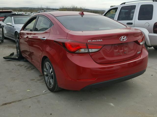 KMHDH4AE3FU389709 - 2015 HYUNDAI ELANTRA SE MAROON photo 3