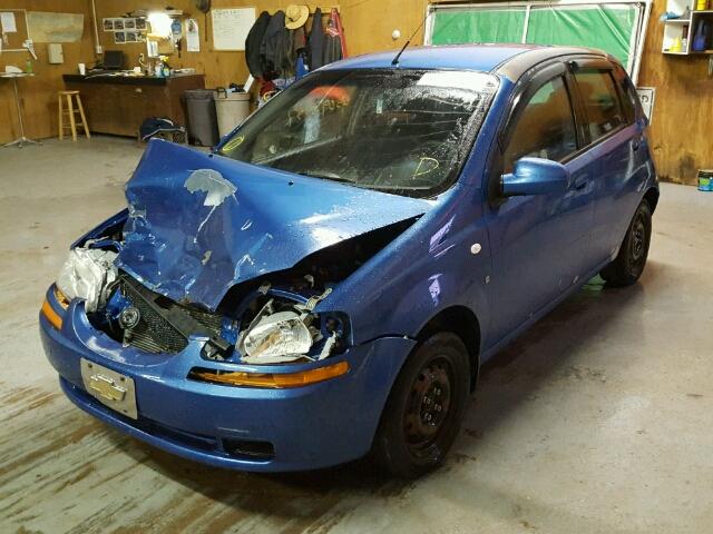 KL1TD66628B030866 - 2008 CHEVROLET AVEO BLUE photo 2