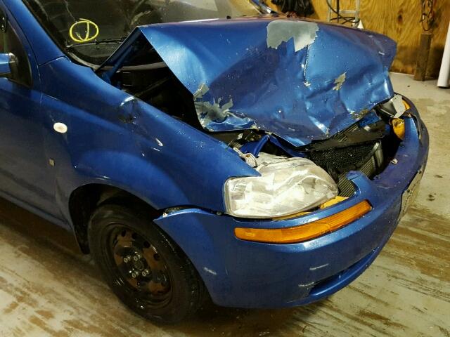 KL1TD66628B030866 - 2008 CHEVROLET AVEO Bleu photo 9