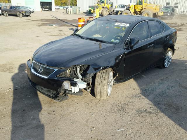 JTHCK262685025090 - 2008 LEXUS IS 250 BLACK photo 2