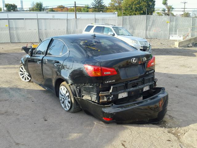 JTHCK262685025090 - 2008 LEXUS IS 250 BLACK photo 3