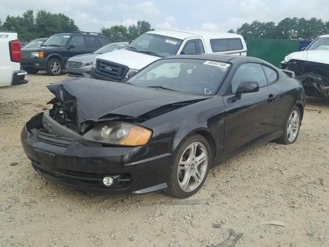 KMHHN65F94U133242 - 2004 HYUNDAI TIBURON GT BLACK photo 2