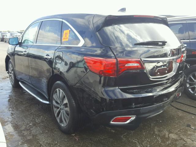 5FRYD4H42EB027147 - 2014 ACURA MDX BLACK photo 3